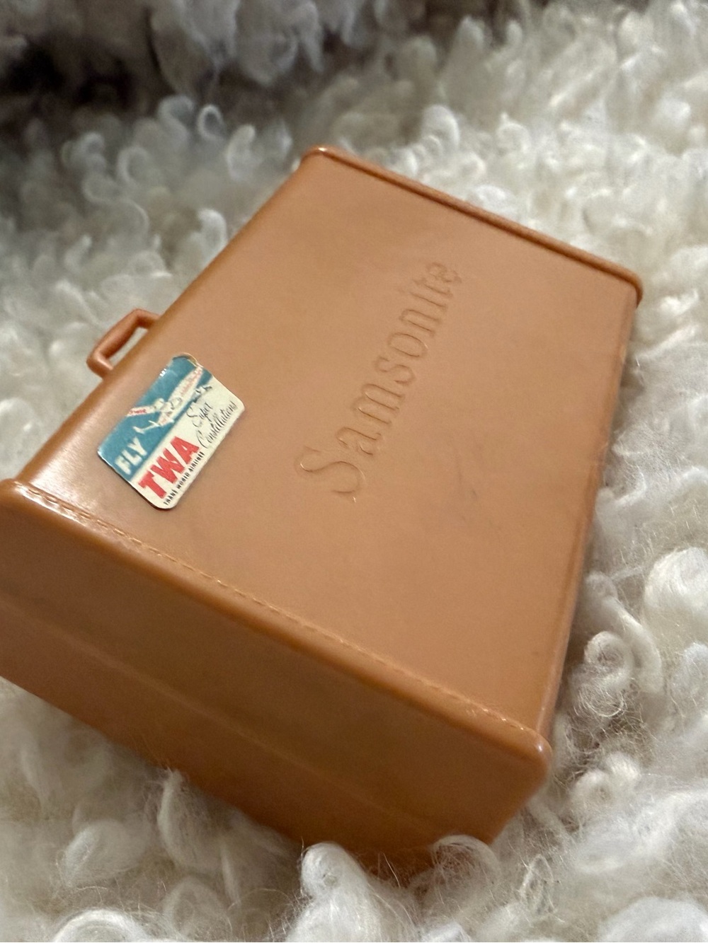 Vintage My Merry Dolly Tan Samsonite Toy Suitcase Luggage